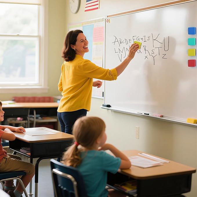 24 pcs Strong Magnetic Whiteboard Erasers - Mini Dry Erase Erasers, Small Chalkboard Cleansers Wiper for Kids and Teachers Classroom Must Haves School Supply Home and Office, Square