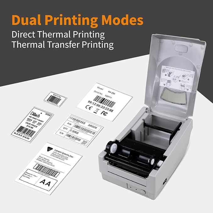 ARGOX OS-214plus Pro Thermal Label Printer 4x6 for Shipping, Barcode, Tags, USPS, UPS, FedEx｜Direct & Thermal Transfer｜USB, RS-232｜Desktop Label Printer for Mailing, Packaging
