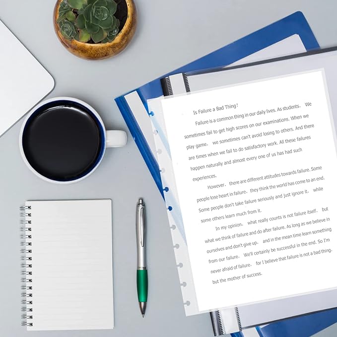 50 Piece Clear Sheet Protectors Page Protectors 8.5 x 11 Clear Binder Sheet Protectors Discbound Sheet Protectors for Discbound Holds Letter Size Discbound Binding Cover