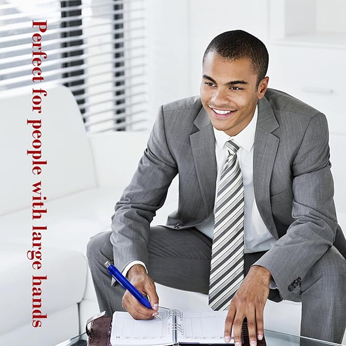 Big Fat Pens - Enhanced Writing Stability for Arthritis and Elderly Easy Thick Grip 3pcs Blue