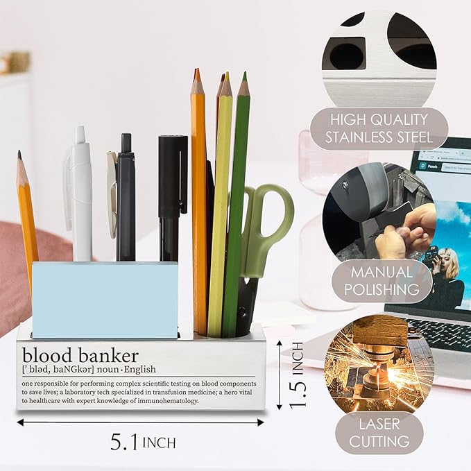 Blood Bank Gifts, Blood Bank Laboratory Desk Decor Pen Pencil Holders WCC36