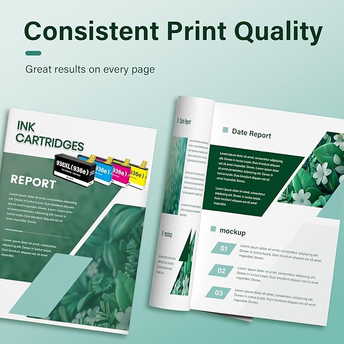936XL 936 Ink Cartridges Combo Pack: Replacement for HP Ink 936XL Black and 936 Color Combo Pack for HP OfficeJet Pro 9120e Series 9125e 9122e 9128e 9110b 9120b 9130b 9130e 9135e 9730e Printer