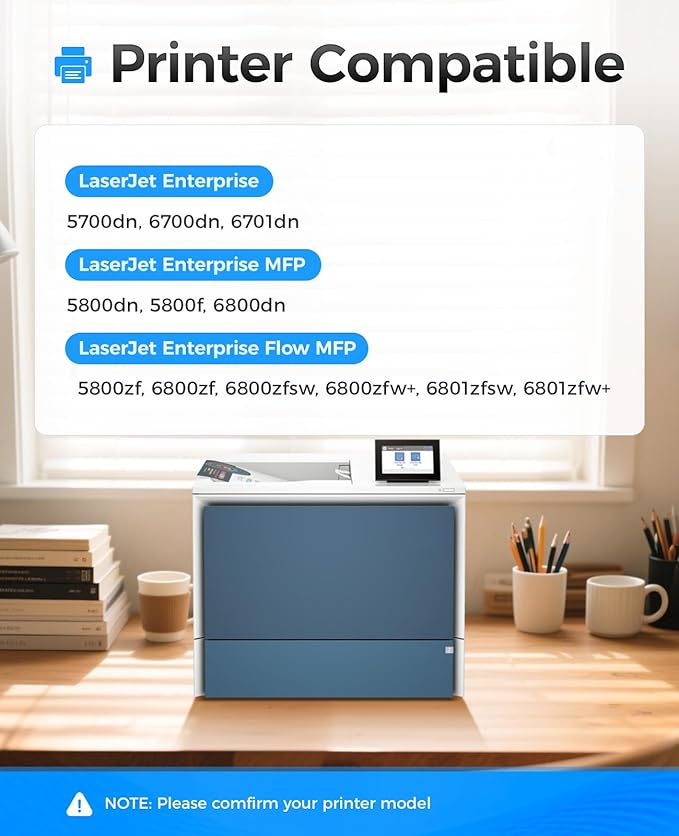 213A Toner Cartridge 4 Pack with Chip Compatible for HP 213A 213X W2130X W2130A Replacement for HP Color Laserjet Enterprise 5700dn MFP 5800dn 6700 6701dn MFP 6800 6801dn Printer Ink Copier Scanner