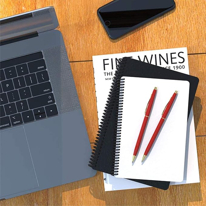 Cambond Ballpoint Pens Red Pens - Metal Black Ink 1.0 mm Medium Point Retractable Nice Pens Smooth Writing Pen for Journaling Men Women Police Uniform Office Business, 10 Pack (Red)