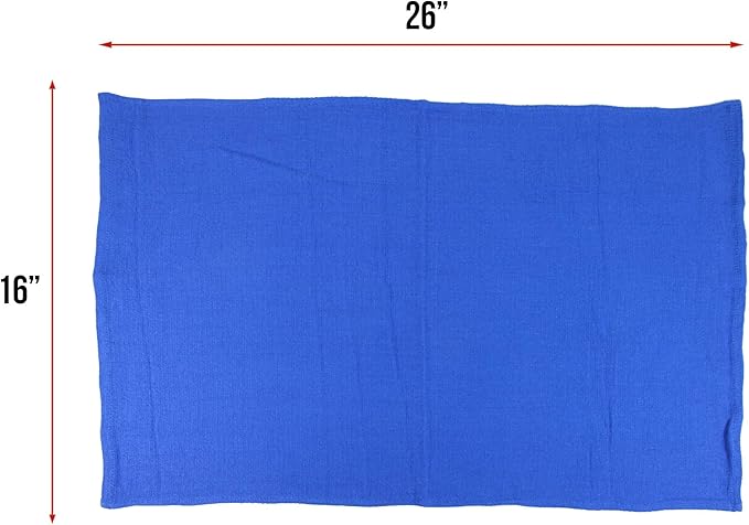 Arkwright Surgical Huck Towels - (Bulk Case of 120) Lint Free & Highly Absorbent Pre-Treated Cotton Cleaning Cloths, Perfect for Medical, Auto Detailing, Window, and Shop, 16 x 26 in, Blue
