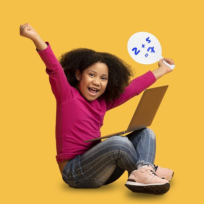 Flipside Products Oval Dry Erase Answer Paddles w/Black Dry Erase Marker and Erasers, Auction, Handheld Whiteboard, Handle Response Board, 36 Pieces, Set of 12