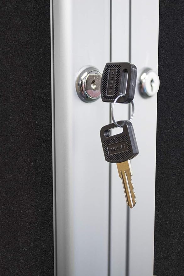 Ghent 48"x96" 3-Door Outdoor Enclosed Vinyl Bulletin Board, Shatter Resistant, with Lock, Satin Aluminum Frame - Ebony (PA34896VX-183), Made in the USA