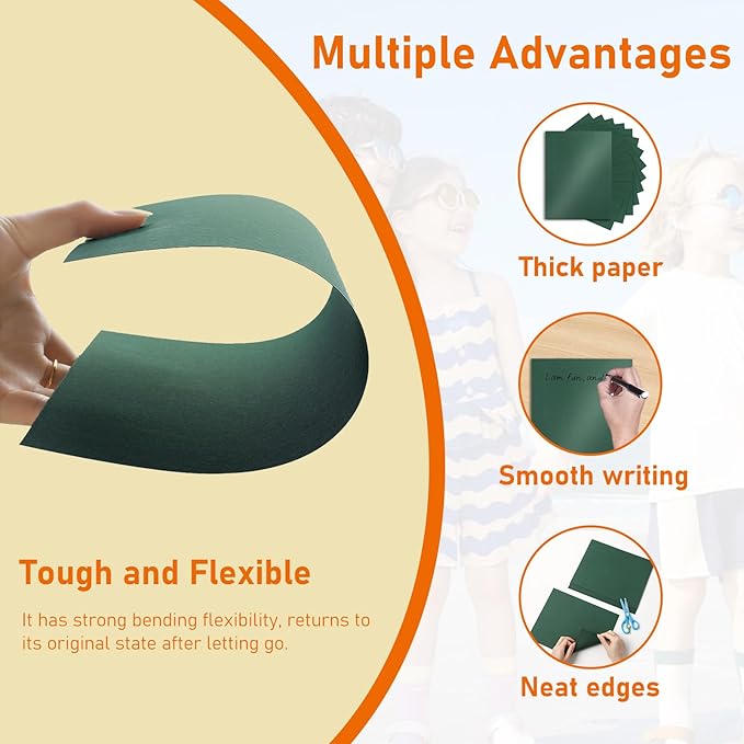 28 Sheets Dark Green Shimmer Cardstock 8.5 x 11 Craft Paper, 92lb Heavyweight Glossy Paper Card Stock for Wedding, School, Greeting Cards, Making Cards, Office Printing