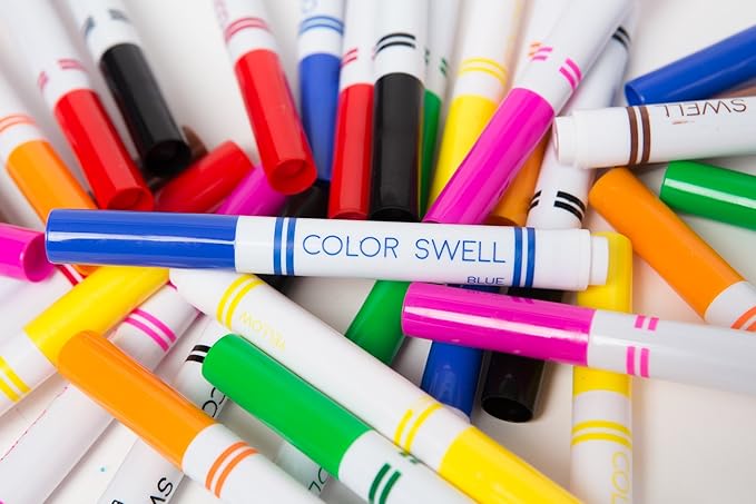 Color Swell Washable Markers Bulk 4 Pack of 8 Vibrant Colors Each for Kids, Adults, Teachers, Parties, and Families