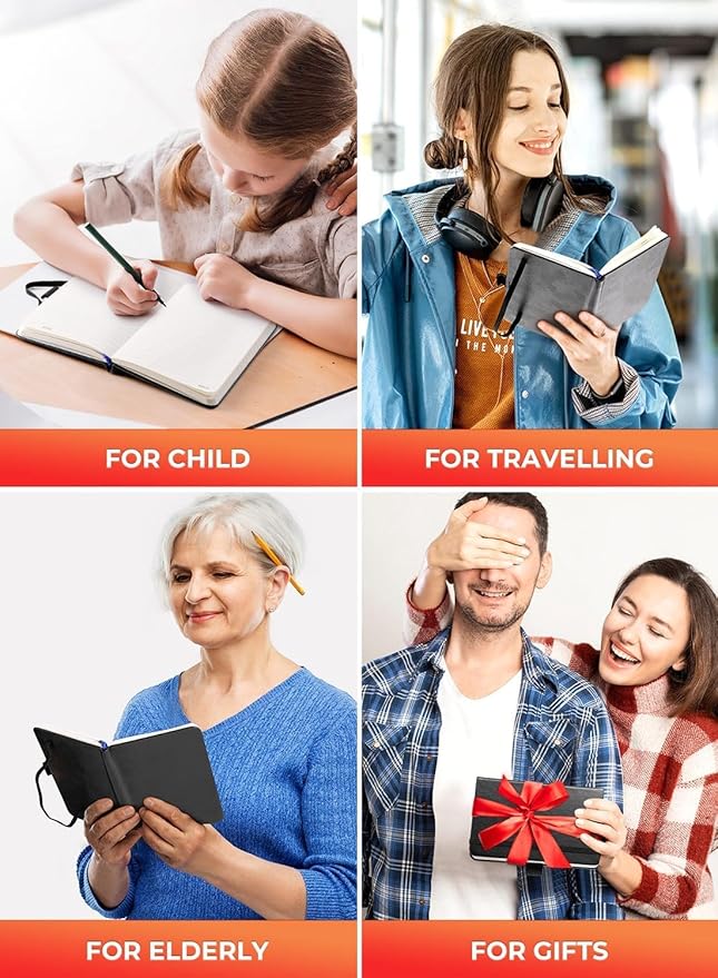 AISBUGUR Pocket Notebook, Small Notebook, 2-Pack Total 320 Pages,3.7" x 5.7" Pocket Notebook (2 Pack, Black1)