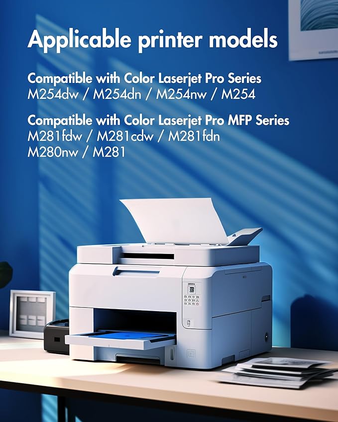 202X Toner Cartridges (with Chip) - High Yield Replacement for HP 202X Toner Cartridges CF500X 202A CF500A Works for HP Color Laserjet Pro MFP M281fdw M281cdw M281fdn M254dw M254dn Printer (4 Pack)