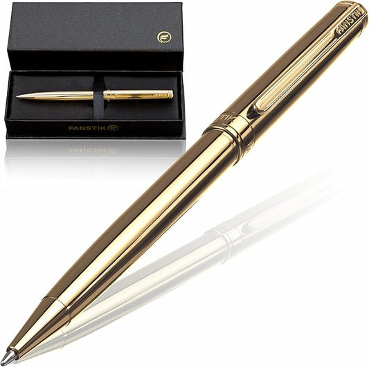 Gold Luxury ballpoint Pen (Made In USA) fancy gift set for women, Real 24K Gold Plating, Professional executive pen gift set for men (Lux BallPoint Gld)