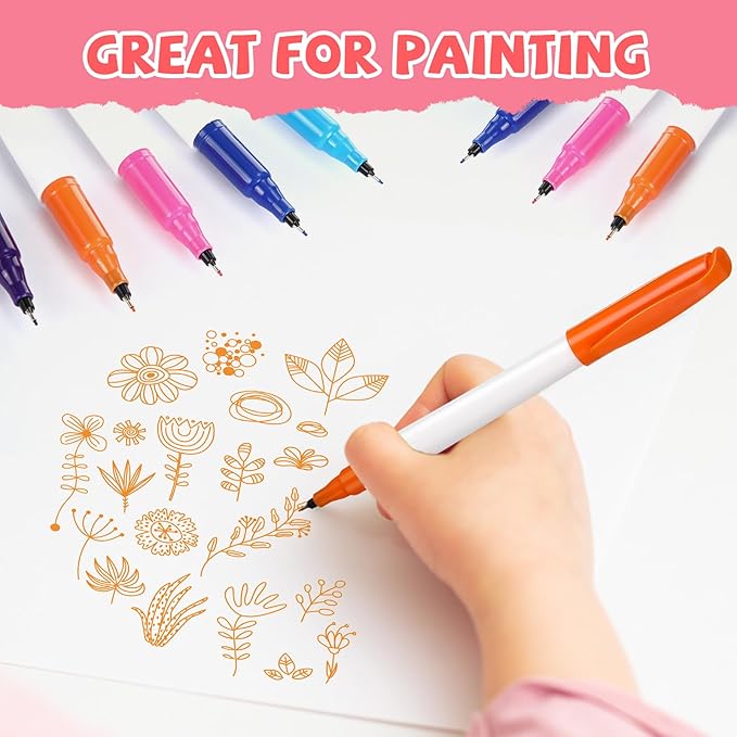 72 Pack 0.4mm Ultra Fine Point Permanent Marker Bulk, Fine Tip Permanent Markers Set, Quick Dry, Waterproof, Durable, Works on Paper, Glass, Ceramic, Plastic, Wood, Rock, Metal (12 Colors)