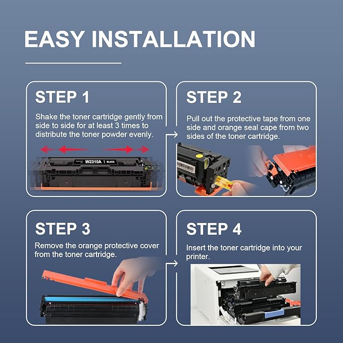 215A Toner Cartridges Replacement for HP 215A Toner Cartridges 4 Pack Compatible for HP Color Pro MFP M182nw MFP M183fw M182n M182 M183 M155nw M155a M155 Replacement for HP 215A Toner