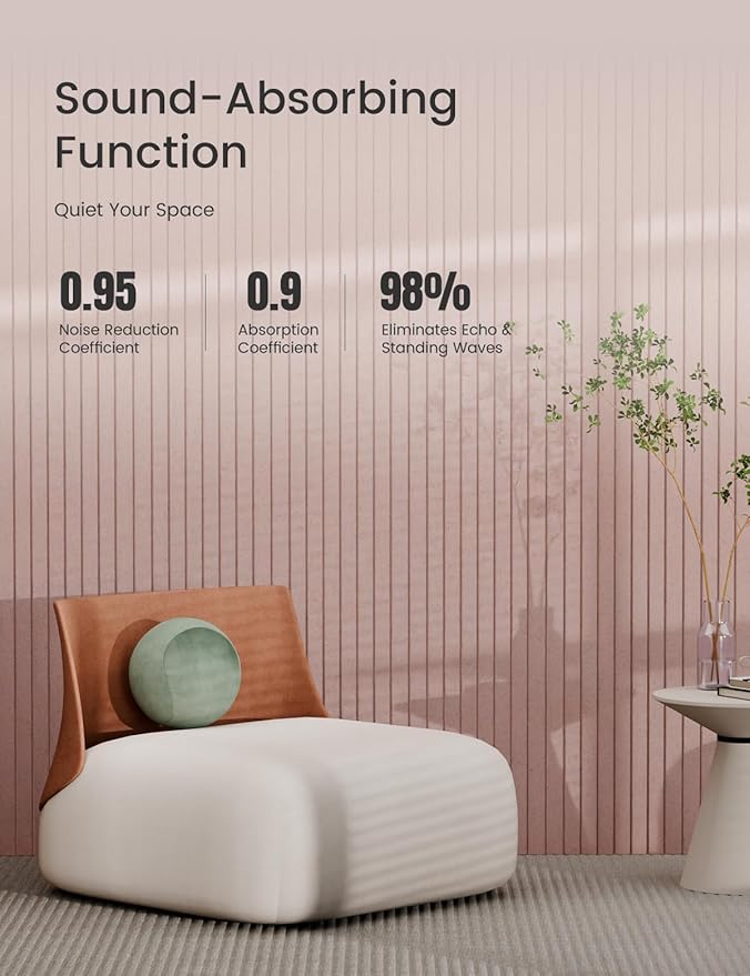 Bumusty Large Cork Board Alternative-47 x35 Felt Bulletin Board Tiles, with 30 Pushpins, 70 Adhesive Tabs, 12-Pack Slat Wall Paneling, Cork Boards for Office Push Pin Board Felt Board-Coral