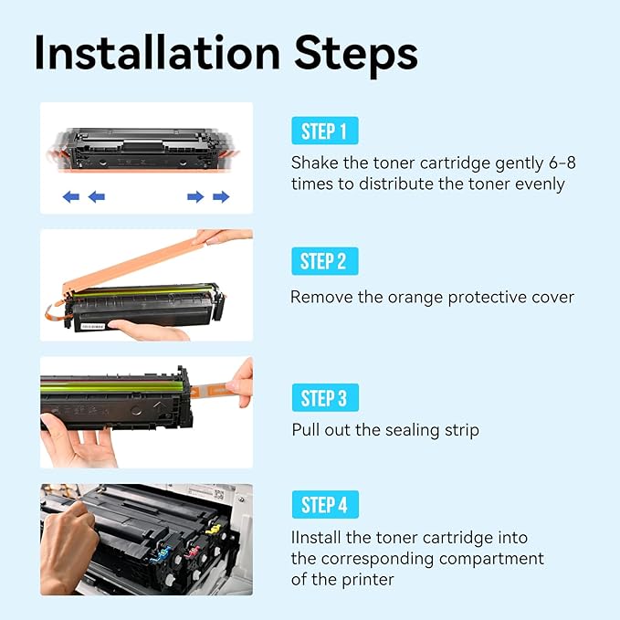 218A Toner Cartridges 4 Pack Compatible Replacement for HP 218A 218X Toner Cartridges for Color Laserjet Pro MFP 3301fdw 3301cdw 3201dw 3301sdw Printer W2180A W2180X High Yield (No Chip)(BCMY,4 Pack)