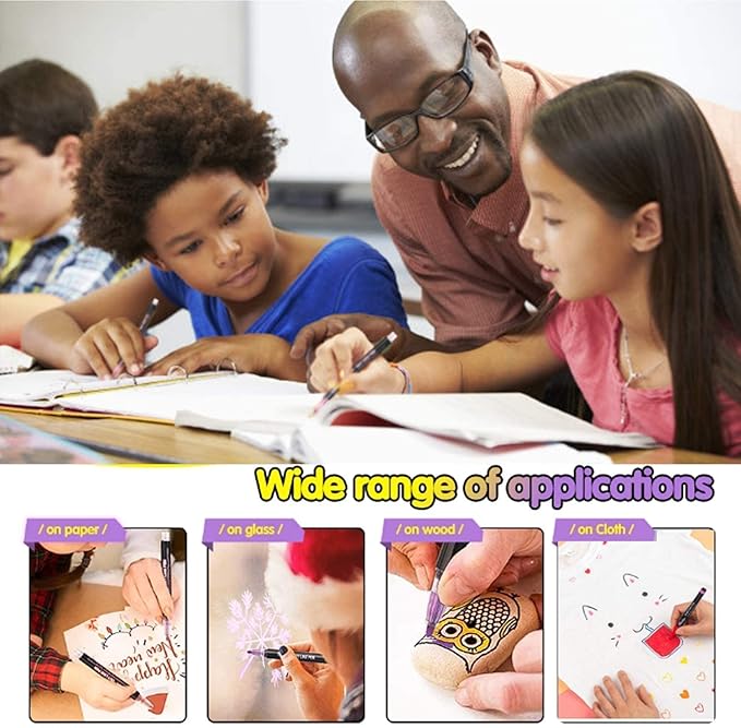 Double Line Outline Metallic Markers,Super Squiggles Shimmer Markers Pen,12 Colors Self-Outline Metallic Markers Glitter Writing Drawing Pens for Christmas Card Writing,Posters,DIY Art Crafts