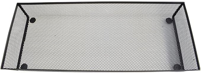 HAHIYO Stackable Mesh Tray Cup 15 x 6 x 2 inches Sturdy Container for Desk Drawer Organizer Collection for Home Office School kitchen Soft Foam Feet No Sharp Edges 1 Pack Black