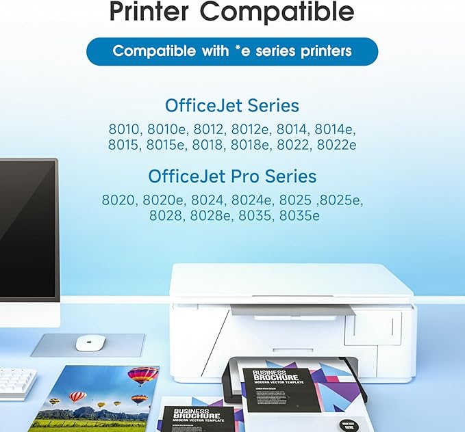 910XL Ink Cartridges Combo Pack Replacement for HP 910XL Ink Work with HP OfficeJet Pro 8025e 8022e 8015e 8028e 8035e 8020 8022 8025 8035 Printer (Black, Cyan, Magenta, Yellow)