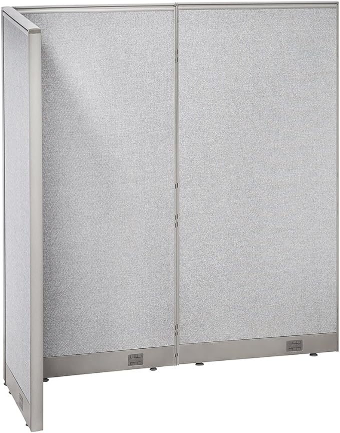 GOF Freestanding L Shaped Office Partition, Large Fabric Room Divider Panel, 30" D x 60" W x 72" H