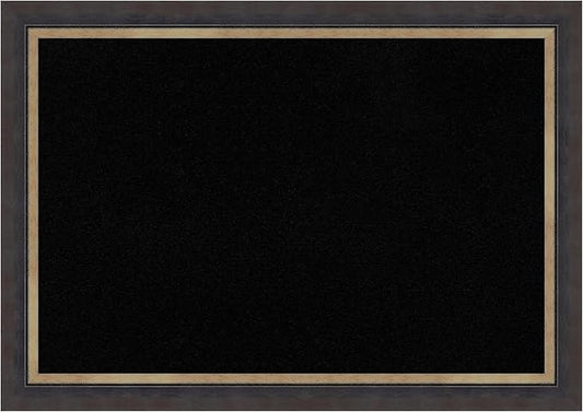 Amanti Art Black Cork Board for Wall, 29x41 Vision Board with Black Wood Frame, Large Corkboard Office Decor for Home Organization, Casual Corkboard Pinboard to Display Items for Home Organization in