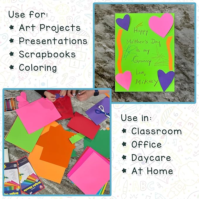 Hygloss Black Cardstock - 8.5x11-Inch, 50 Sheets, 65 lb/ 176 gsm, Fade-Resistant, Acid-Free Color Card Stock Paper