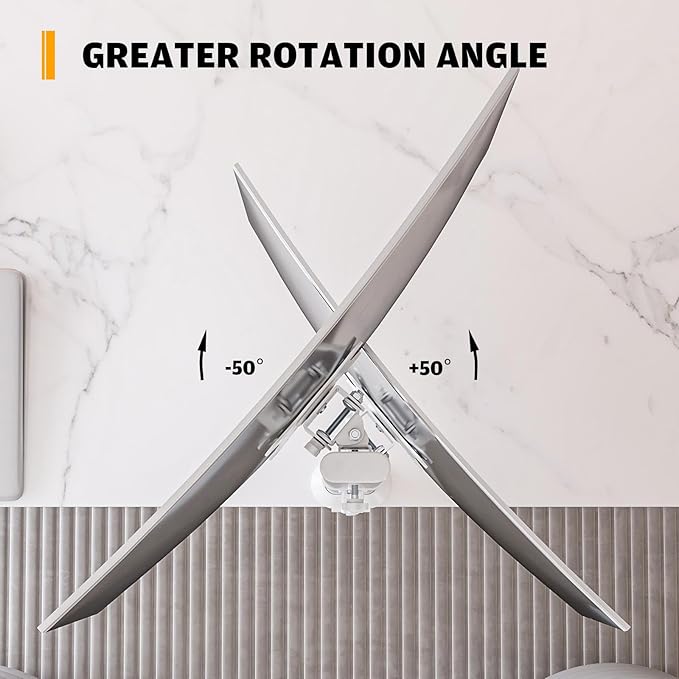Dual Monitor Articulating Desk Mount Arm Stand - Vertical Stack Screen Supports Two 13 to 34 Inch Computer Monitors with C Clamp White