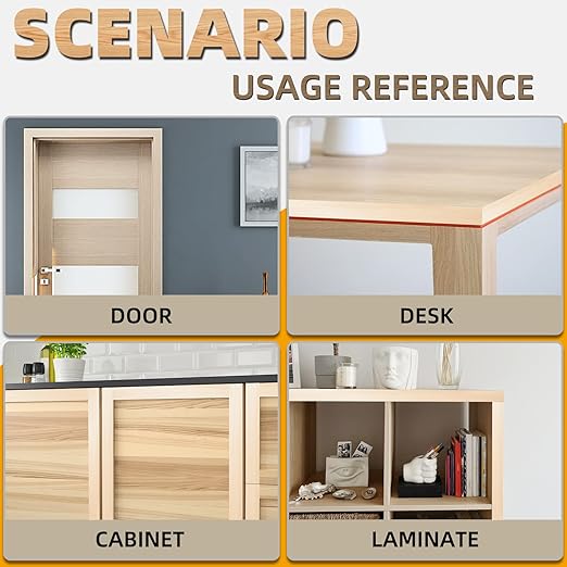 GSCIT Club Birch Edge Banding, 1 inch x 50ft roll of Veneer Edge Banding Preglued Flexible, Real Wood Tape Banding