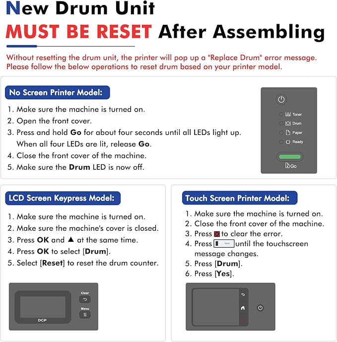 DR830 DR-830 Drum Unit Black 2-Pack Replacement for Brother DR830 DR 830 DR-830 HL-L2400D L2405W L2460DW L2460DWXL L2865DW L2480DW DCP-L2640DW MFC-L2807DW L2820DW L2820DWXL Printer (Not Toner)