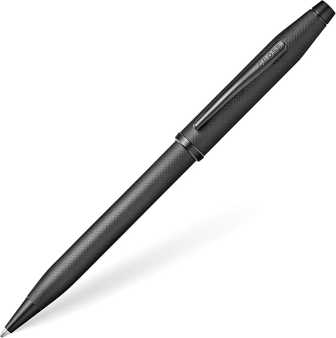 Cross Century II Refillable Ballpoint Pen Presented in a Luxury Gift Box - Medium Point, Black Ink, Black Micro-knurl