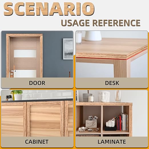 GSCIT Club Oak Wood Veneer, 12 inch x 50ft Wood Red Oak Edge Banding Pre-glued Flexible, Veneer Tape Banding for Cabinet Repair Furniture Restoration