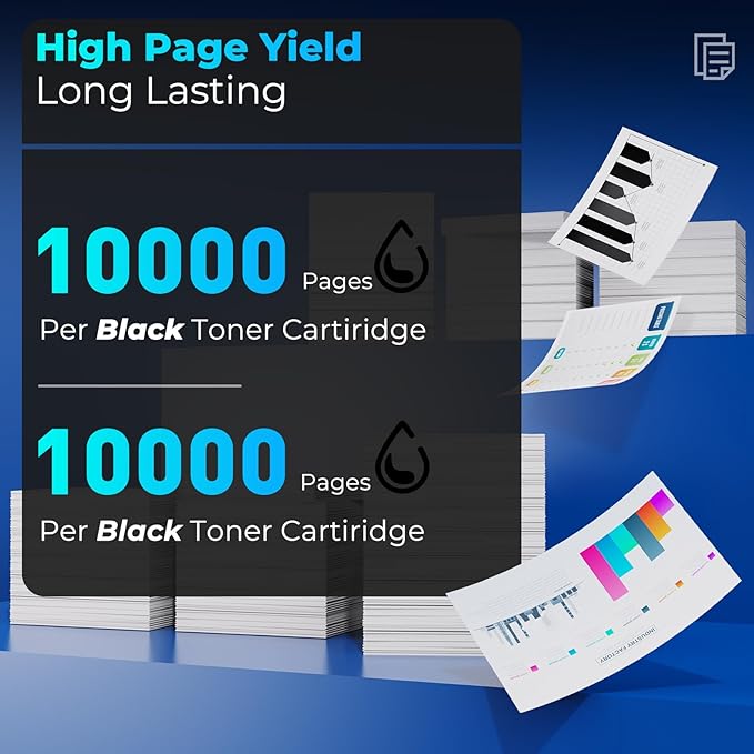 58X Toner Cartridge Black Laser Jet Pro M404dw Enterprise M406dn Compatible for HP 58X Toner Cartridge Compatible for MFP M430f M404dn M404n MFP M428fdw MFP M428fdn MFP M428dw M404dw Printer (2 Pack)