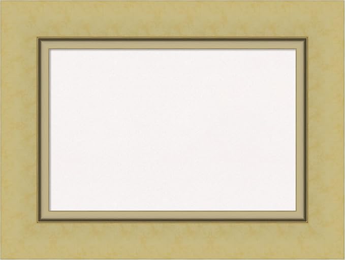 Amanti Art White Cork Board for Wall, 18x24 Vision Board with Gold Frame, Small Corkboard Office Decor for Home Organization, Casual Corkboard Pinboard to Display Items for Home Organization in