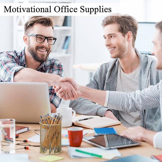 Fulmoon 100 Pcs Employee Appreciation Gifts Bulk Inspirational Bamboo Pens Motivational Thank You Wood Writing Ballpoint Pens for Coworkers Team Staff Leadership Teacher Student Back to School Gifts