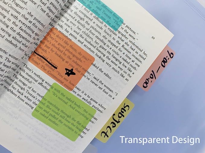 ELII 300 Pcs Tabs 2 Inch Sticky Index Tabs, Writable and Repositionable Book Tabs Page Tabs Colored Page Markers, Tabs for Books, Notebook Tabs, Tabs for Annotating Books (Pastel)