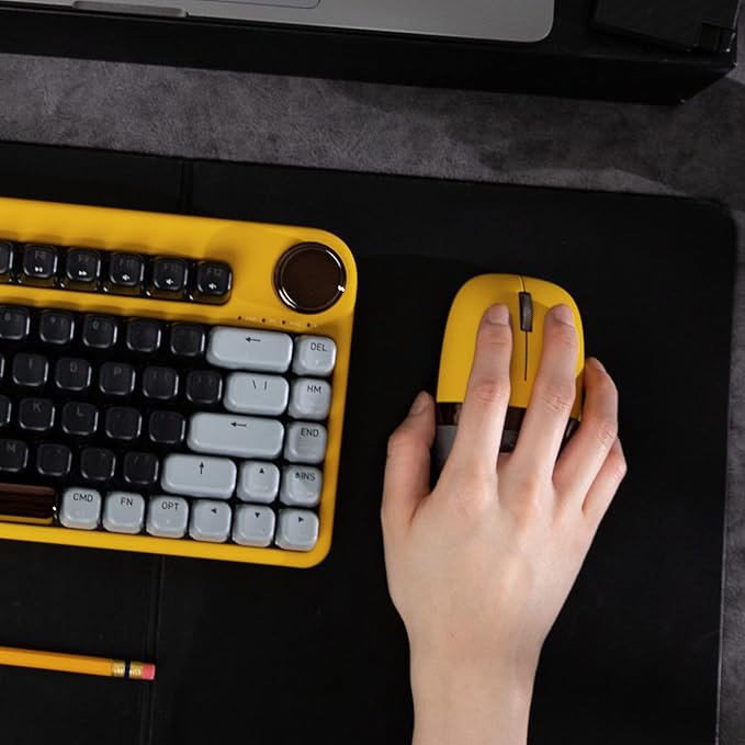 Azio IZO Wireless Optical Mouse - Bluetooth 3.0 & 5.0/2.4G RF-USB, Ambidextrous Design, PixArt PAW3212 Sensor, 1000/1600/2400 DPI, Rechargeable, PC & Mac