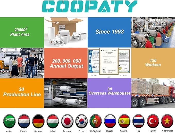 Coopaty Half Sheet Shipping Labels 8.5" x 5.5" Sticker Labels for Laser & Ink Jet Printers, 2 Per Page Self Adhesive Mailing Labels for Packages (500 Labels)