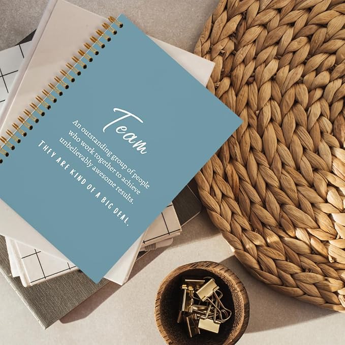 hold fizz Blue Meeting Notebook for Work, Employee Appreciation Gifts, Team Gifts for Employees, Journals for Writing, Thank You Gifts for Women Men Leader Boss Manager Mentor Coworkers, 5.5"x8.3"