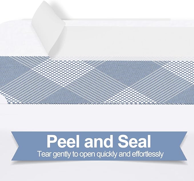 750#10 Security Envelopes, PANDRI Self Seal Windowless Envelopes, Security Tint Pattern for Secure Business Mailing, Invoices and Statements, Size 4-1/8 x 9-1/2 Inch - 24 LB