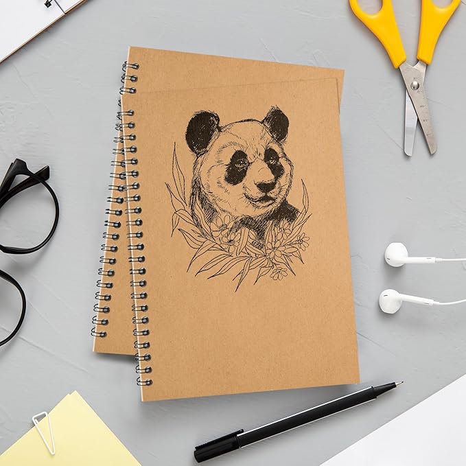 6 Pack Lined Journal Spiral Notebook College Ruled, 5.8 x 8.3, 120 Pages (60 Sheets), 100 GSM Thick Paper Notebooks, Daily Writing Journals for Men and Women, Work, Office & School Supplies