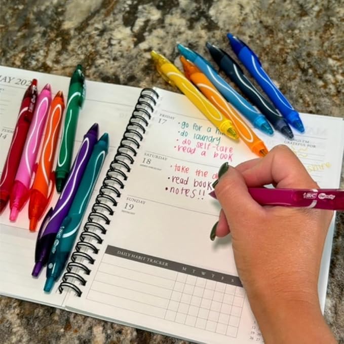 BIC Gelocity Quick Dry Ocean Themed Gel Pens, Medium Point (0.7mm), 8-Count Gel Pen Set, Colored Gel Pens for Note Taking and Journaling