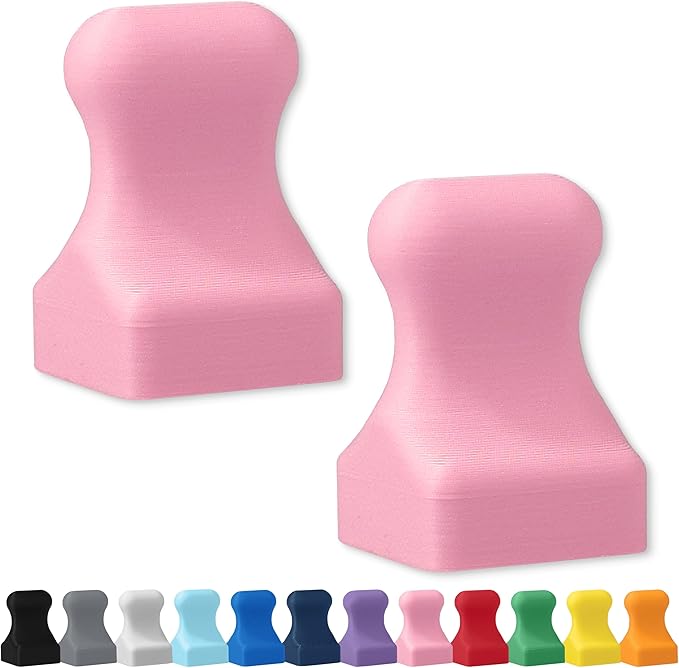 Glassboard Studio MiniPawn Magnet - Strong Neodymium Rare Earth Magnets for Fridge, Whiteboard, Locker & Magnetic Glassboards - Ideal for Crafting & Office Use - Strong Fridge Magnets (Blush Pink, 2)