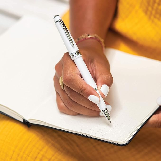 Cross Bailey Light Refillable Ballpoint Pen Presented in a Everyday Gift Box - Medium Point, Black Ink, Polished Coral