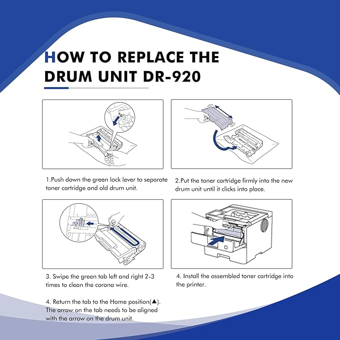 DR-920 DR920 Drum Unit Black 1-Pack Compatible Replacement for Brother DR920 DR 920 DR-920 for HL-L5210DN L5210DW L5215DW L6210DW L6217DW L6310DW L6415DW MFC-L5710DN L5710DW L5715DW L5915DW Printer