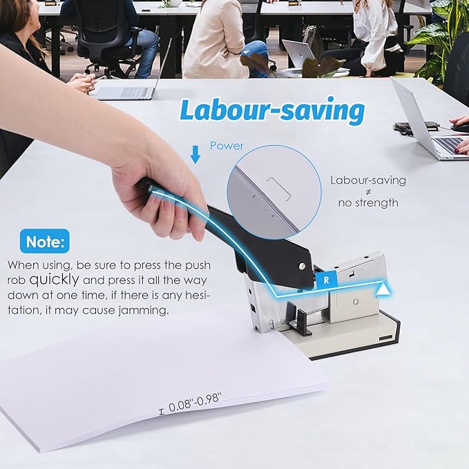 Heavy Duty Stapler - Effortless 240-Sheet Office Stapler with Adjustable Paper Guide, Super Capacity with 4000 Staples