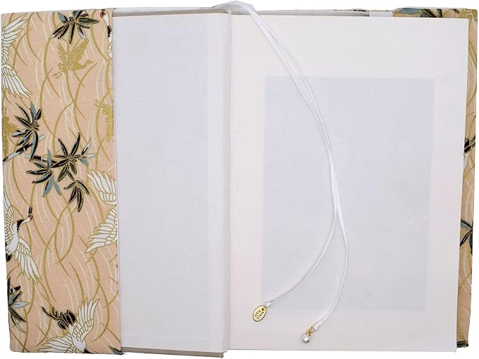 BLBMH Book Covers for Paperbacks Fit for 5.5x8.5 inch Book Bible Adjustable Book Sleeve Cover for Women Over 15 Soft Cloth Protector for Bible Novels - Crane Beige