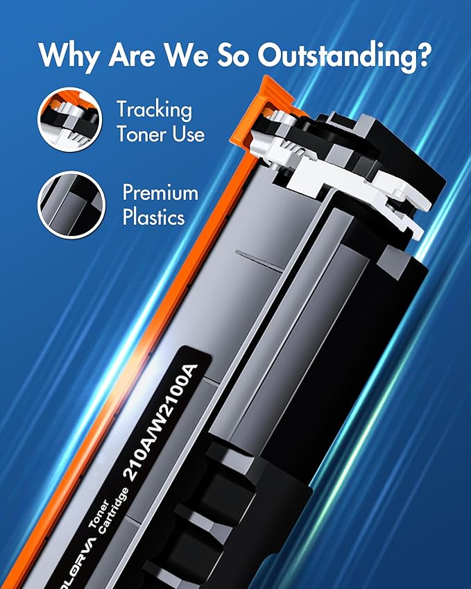 210A Black 4301fdw Toner: 2 Pack Replacement for HP 210A Toner Cartridges, Works for HP Color Laserjet Pro MFP 4301fdw Wireless Printer, Pro 4301fdn 4201dw 4201dn, MFP 4301 4201 Series | W2100A