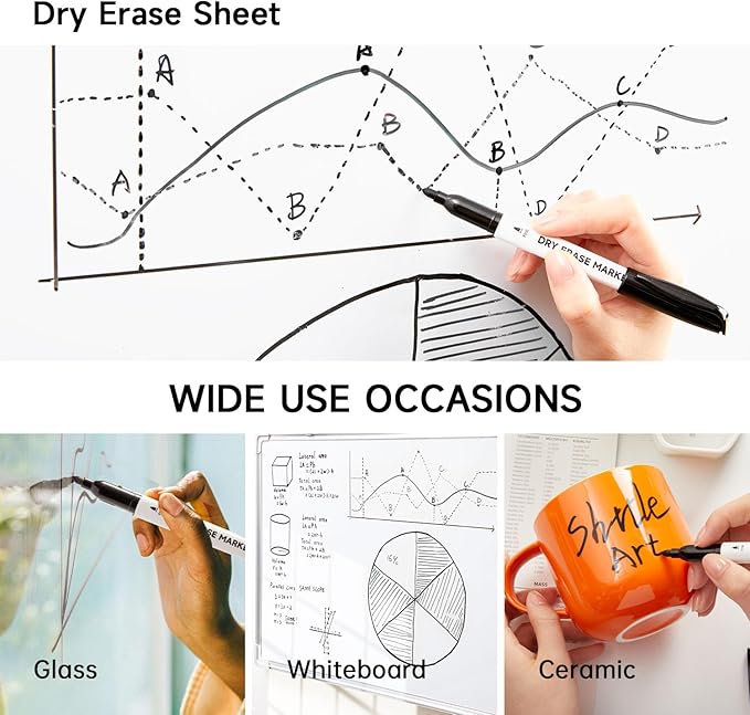 Black Dry Erase Markers - Set of 60