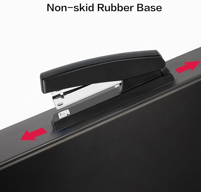Deli Stapler, Desktop Stapler, Office Stapler, 25 Sheet Capacity, Includes 1000 Staples and Staple Remover, Black