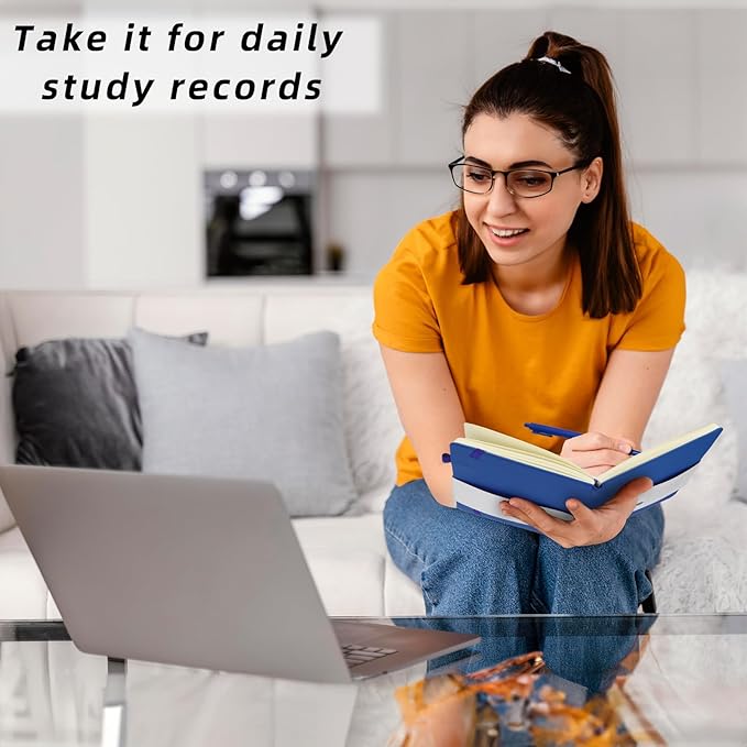 Coopay 6 Pack A5 Journal Notebook with 6 Pens Bulk Classic Ruled Hardcover Leather Journal Set with Pen Holder for Men Women Writing, Office, Home, School, College, Business, 8.3” x 5.5” (6 Colors)